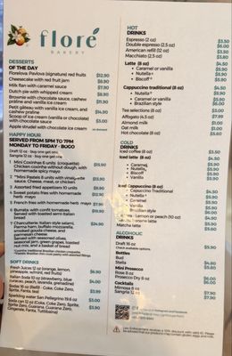 Menu photo 2 Flore Bakery Lighthouse Point, FL