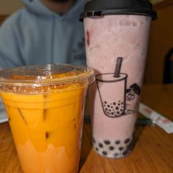 Asian Noodle House - Thai tea and red bean coconut slush