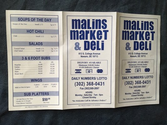 Menu photo 8 Malin's Market and Deli Newark, DE Menu photo 8 Malin's Market and Deli Newark, DE