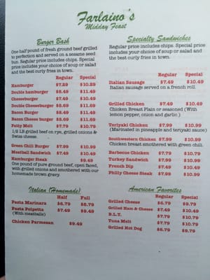 Menu photo 2 Farlaino's Cafe Price, UT Menu photo 2 Farlaino's Cafe Price, UT