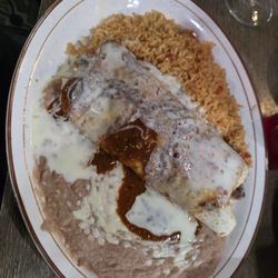 Casa Del Rio - Big spicy burrito, unsure what it was but it was good! Came with generous portions too!