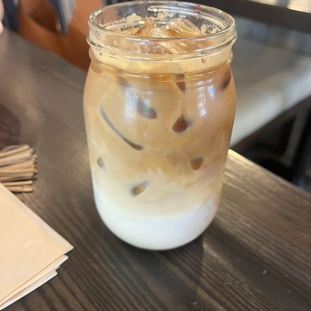 Vanilla and blueberry latte Vanilla and blueberry latte
