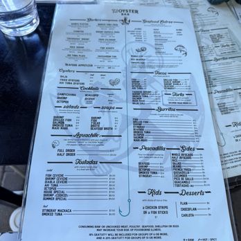 Tj Oyster Bar - Menú - Seafood Near Me - Chula Vista, California
