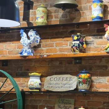 Emma's Breakfast Cafe - a brick wall with a variety of items on it - Breakfast & Brunch Near Me - Thomson, Georgia Emma's Breakfast Cafe - a brick wall with a variety of items on it - Breakfast & Brunch Near Me - Thomson, Georgia