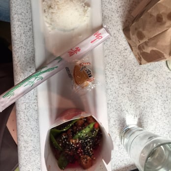 The Corner Office Restaurant + Martini Bar - Sesame Chicken with Rice. Yum! - New American Near Me - Denver, Colorado