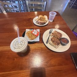 Kinship Cafe - Sammie, matcha, 1 Hashbrown, The Breakfast Scrambler