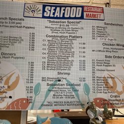 Sebastian Seafood - Great menu!
