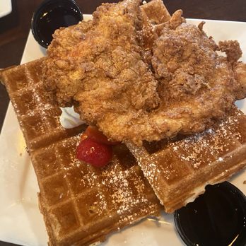 & Waffles - Texas Style Fried Chicken & Waffles/Cajun Fried Chicken & Waffles(looked similar). - Breakfast & Brunch Near Me - Woodland Hills, California & Waffles - Texas Style Fried Chicken & Waffles/Cajun Fried Chicken & Waffles(looked similar). - Breakfast & Brunch Near Me - Woodland Hills, California