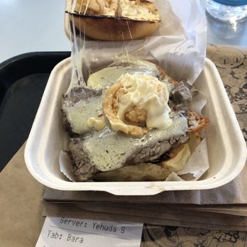 Huda - Brisket sandwich opened up. - Sandwiches Near Me - Philadelphia, Pennsylvania