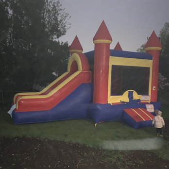 M&M Bouncy House - Daughter could not wait to jump in - Bounce House Rentals Near Me