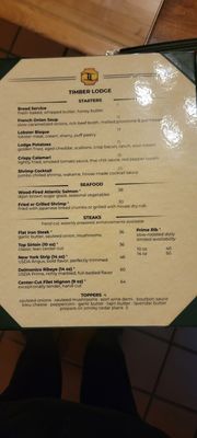 Menu photo 2 Timber Lodge Medina, OH Menu photo 2 Timber Lodge Medina, OH