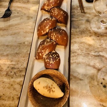 Animae - Complimentary bread to make up for the long wait. Yummy - Asian Fusion Near Me - San Diego, California