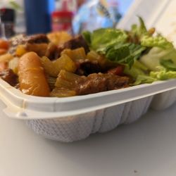 Scoopers Kitchen - Height view to show how much beef stew is in the plate,  10.18.22