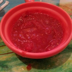 Jalapeño’s Mexican Restaurant - Salsa! We would like to ask for some lime to add to it, but we are afraid of our grumpy waiter!!