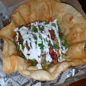 Bubbakoo's Burritos - Grilled chicken taco salad w pico, hot salsa, pineapple salsa, black beans, jalapenos, cilantro and sour cream - Mexican Near Me - Baltimore, Maryland Bubbakoo's Burritos - Grilled chicken taco salad w pico, hot salsa, pineapple salsa, black beans, jalapenos, cilantro and sour cream - Mexican Near Me - Baltimore, Maryland