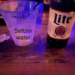 $4.75 for a seltzer water.  $4.50 for a bottle of beer.