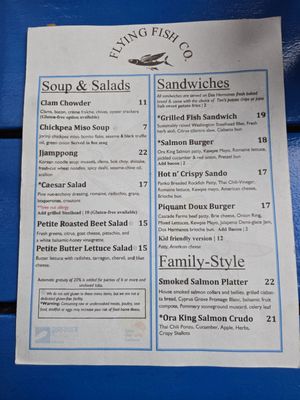 Menu photo 5 Flying Fish Company Portland, OR