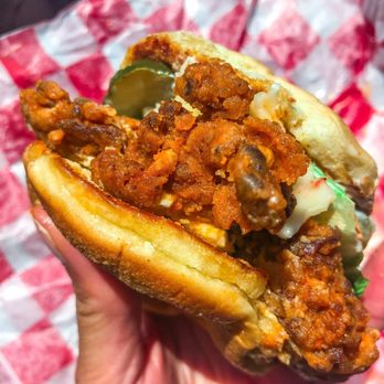 PLNT Burger - Spicy Chik N FunGuy Sandwich - Vegan Near Me - Washington, DC, District of Columbia