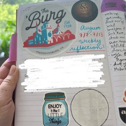 Wildflower Collective - "enjoy the little things" sticker I bought to remember my pit stop in Fredericksburg