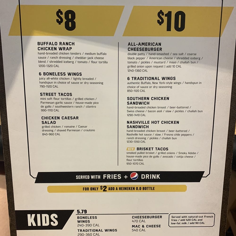 Buffalo Wild Wings - Menu - Sports Bars Near Me - Pooler, Georgia Buffalo Wild Wings - Menu - Sports Bars Near Me - Pooler, Georgia