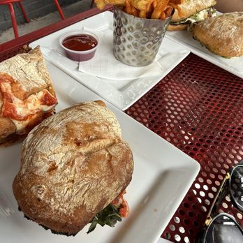 Mead St. Provisions - Chicken parm sandwich, chicken pesto sandwich, fries - New American Near Me - Denver, Colorado