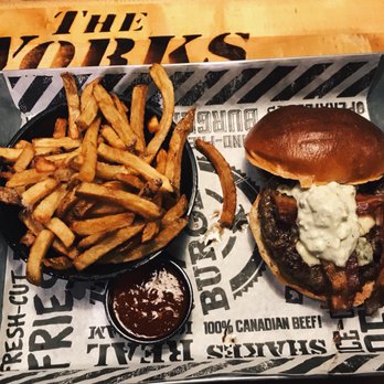 The Works - a burger and fries on a tray - Burgers Near Me - Guelph, Ontario