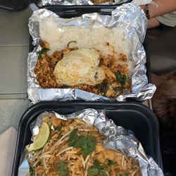 Pad thai, pad kra pao, pad see ew(farthest back)