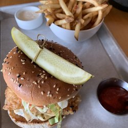 Wobbly Canoe - Cod Burger with fries