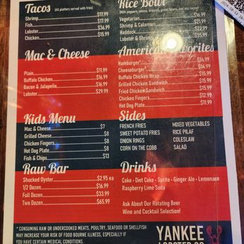 Yankee Lobster - Menu - Seafood Markets Near Me - Boston, Massachusetts