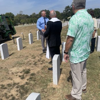 Jefferson Barracks National Cemetery - This is father Ken York, and myself and John at my wife's gravesite. Father York is an amazing priest. - Funeral Services & Cemeteries Near Me - Saint Louis, Missouri Jefferson Barracks National Cemetery - This is father Ken York, and myself and John at my wife's gravesite. Father York is an amazing priest. - Funeral Services & Cemeteries Near Me - Saint Louis, Missouri