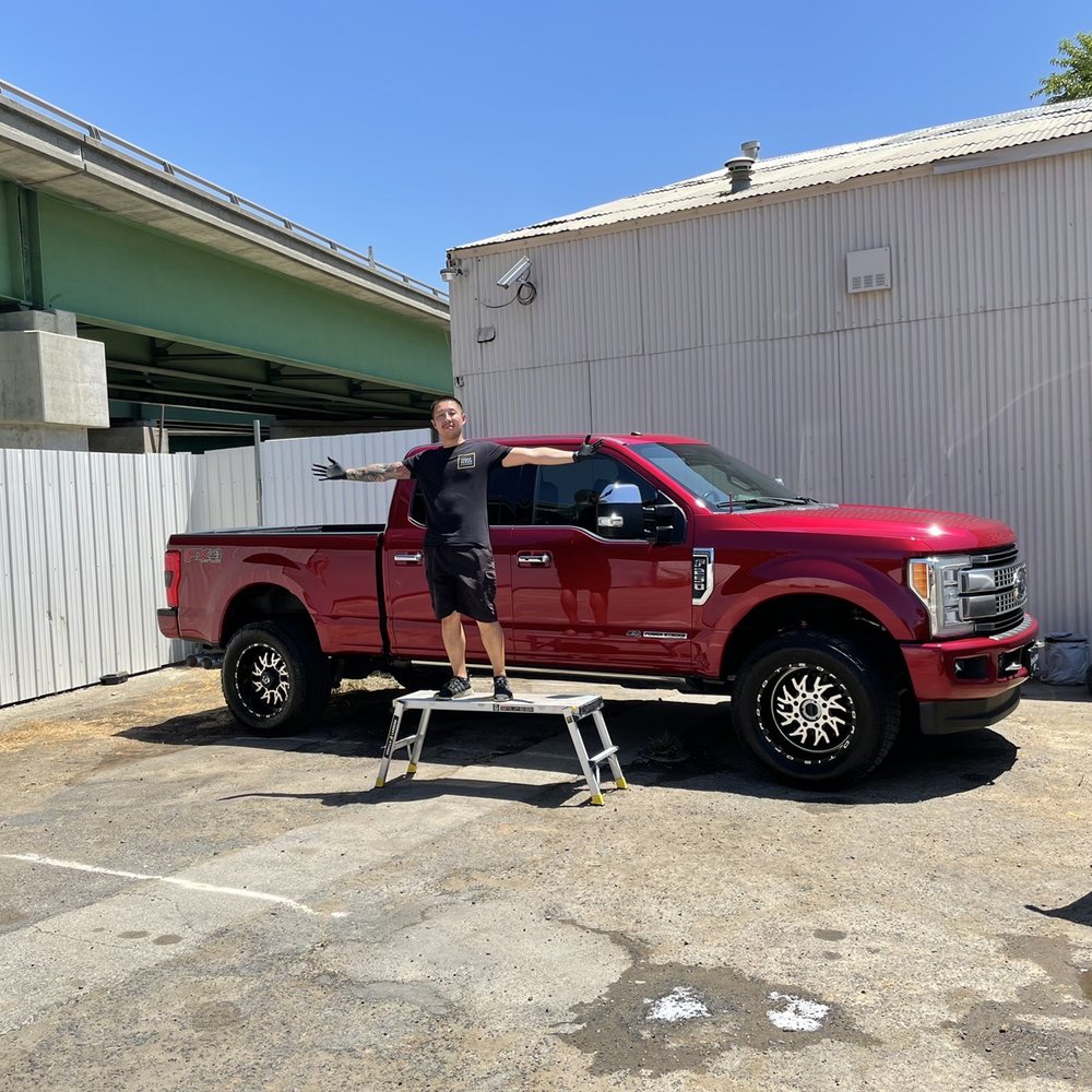 Final Touch Auto Expression - Roland sweating and proud of his work - Auto Detailing Near Me