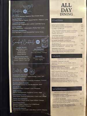 Menu photo 2 Sandcastles Miramar Beach, FL