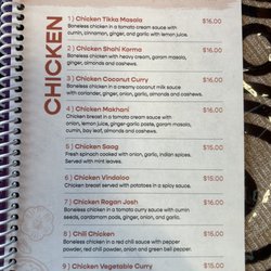 India Kutir - Menu
