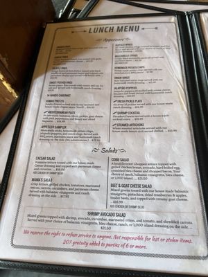 Menu photo 6 Iron Door Saloon Groveland, CA