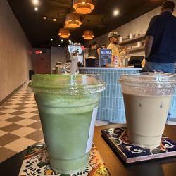 Iced Strawberry Matcha & Brown Sugar Shaken Espresso
