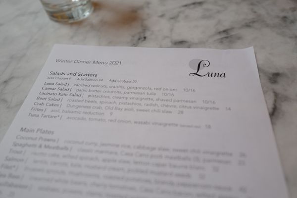 Menu photo 2 Luna Spokane, WA