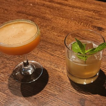 Volstead Act - two cocktails on a wooden table - Cocktail Bars Near Me - Spokane, Washington