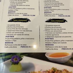 Chino Hong Kong - Menu