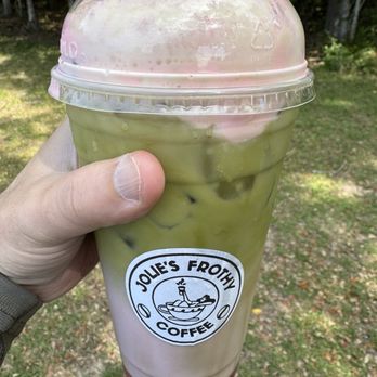 Jolie's Frothy Coffee - Berry matcha - Coffee & Tea Near Me - Jacksonville, North Carolina Jolie's Frothy Coffee - Berry matcha - Coffee & Tea Near Me - Jacksonville, North Carolina