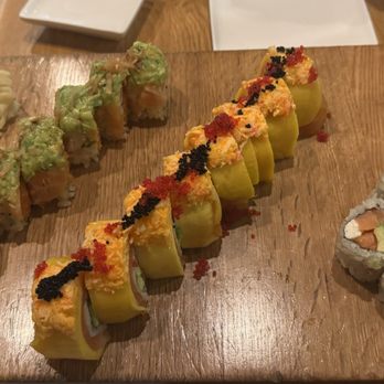 Sushi Cho - Left to right: Lady killer, tropical thunder, and Japanese bagel rolls - Japanese Near Me - Fairfax, Virginia Sushi Cho - Left to right: Lady killer, tropical thunder, and Japanese bagel rolls - Japanese Near Me - Fairfax, Virginia