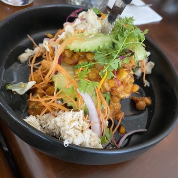 Sun and Moon - Corn Crab Cake: surprisingly sweet kernels of corn with crab being on top. 3.5 stars - Thai Near Me - San Francisco, California Sun and Moon - Corn Crab Cake: surprisingly sweet kernels of corn with crab being on top. 3.5 stars - Thai Near Me - San Francisco, California