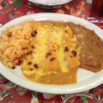 La Casona - Sabrina plate: enchiladas and tamale with rice and beans - Bars Near Me - Angleton, Texas
