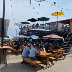 Stubborn Goat Beer Garden - Free service patio with one of the numerous raised decks.