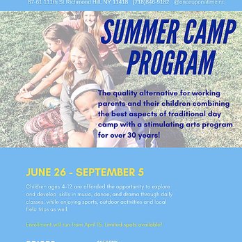 Once Upon A Time - Summer Camp Program info - Child Care & Day Care Near Me - Richmond Hill, New York Once Upon A Time - Summer Camp Program info - Child Care & Day Care Near Me - Richmond Hill, New York