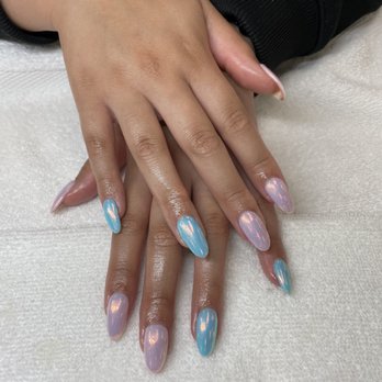 Pink and White Nails - Chrome dip nails - Nail Salons Near Me - Hayward, California Pink and White Nails - Chrome dip nails - Nail Salons Near Me - Hayward, California
