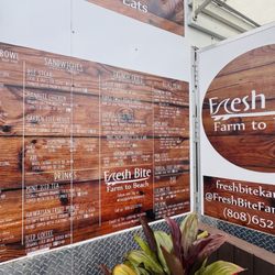 Fresh Bite Farm to Beach  - Menu