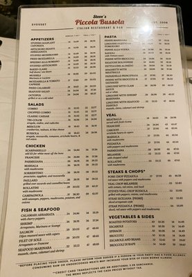 Menu photo 1 Steve's Piccola Bussola Syosset, NY Menu photo 1 Steve's Piccola Bussola Syosset, NY
