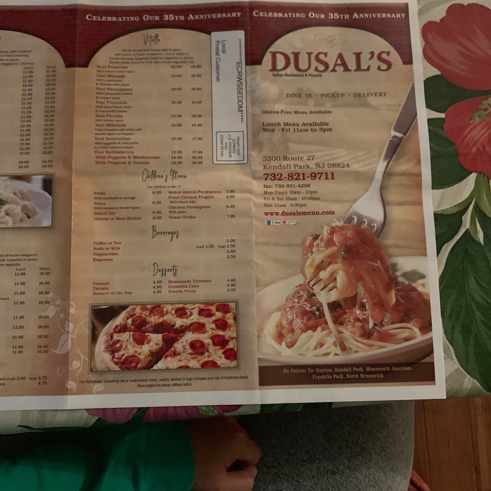 Dusal's - Menu - Pizza Near Me - Kendall Park, New Jersey Dusal's - Menu - Pizza Near Me - Kendall Park, New Jersey