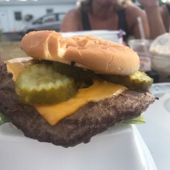 Kiltie Drive-In - Well if you don't know what it is you need help. 1/3 pounder with extra pickles - Ice Cream & Frozen Yogurt Near Me - Oconomowoc, Wisconsin