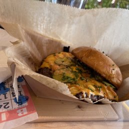 Elk Smash Burger $27 from Let's Smash Pop-Up Elk Smash Burger $27 from Let's Smash Pop-Up